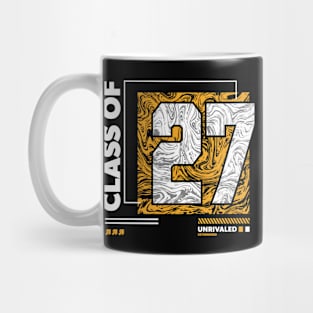 Class of 2027 Urban Streetwear // Graduation Class of '27 Gold Mug